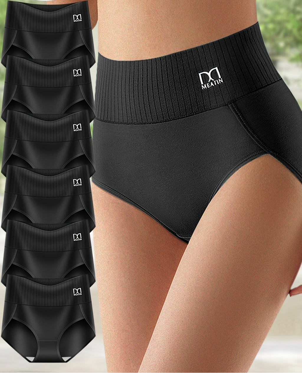 Shaplex - 6-pak Åndbare & Behagelige Højtaljede Trusser med Maveunderstøttelse