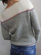 Aino - Stribet Sweater med Lange Ærmer
