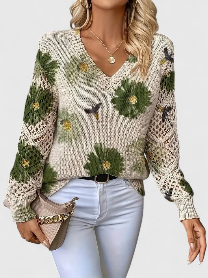 Annelies™ | Elegant Floral Pattern Sweater