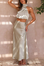 Ivona - Elegant Sæt med Maxinederdel