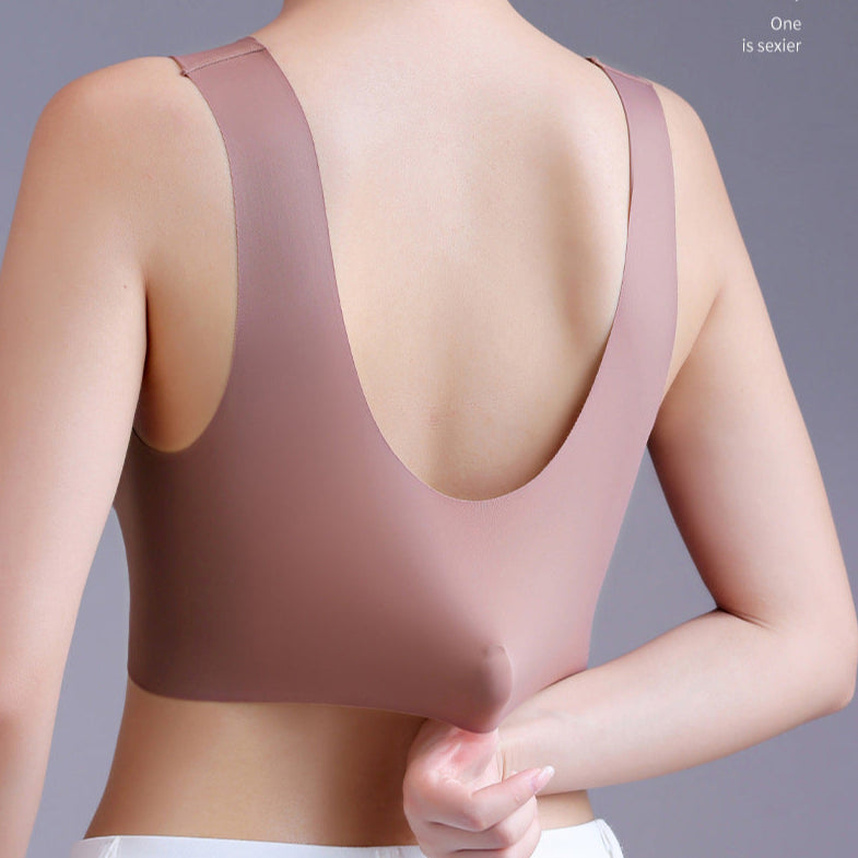 Cecilie | Sømløs bh med blonder og løft