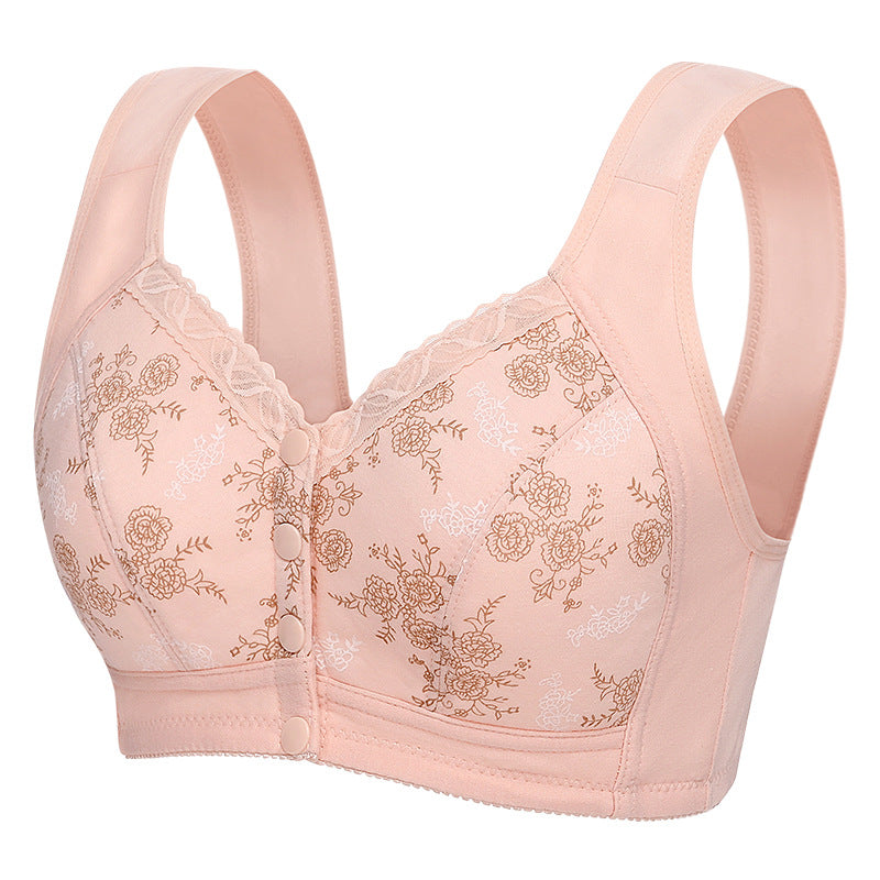 Bellie - Bh i bomuld med knaplukning foran