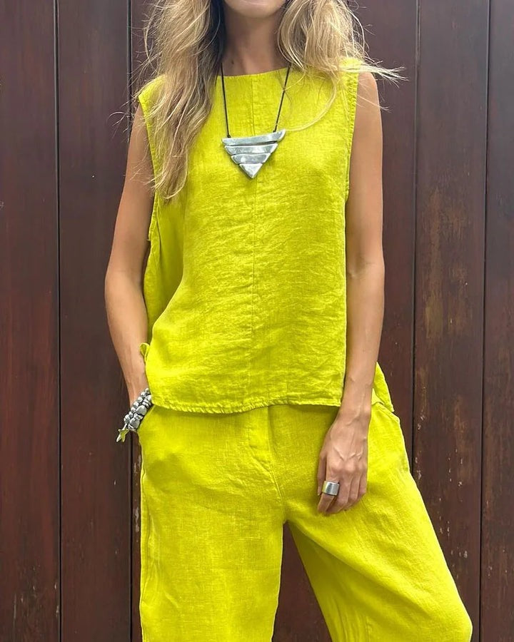 Una - Casual Sæt i Bomuld og Hør