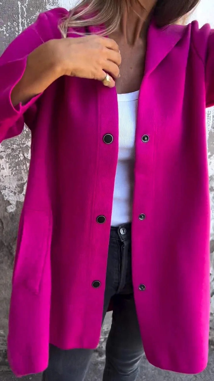 Anya | Cardigan med knapper og hætte