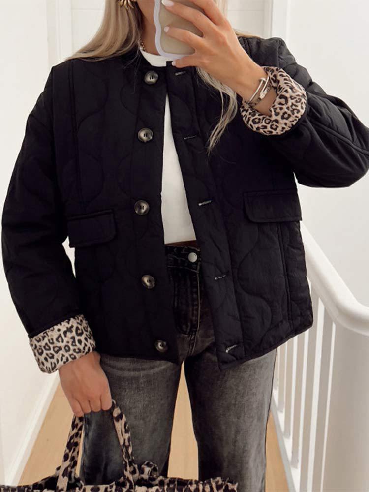 Nika | Frakke med Leopardprint For