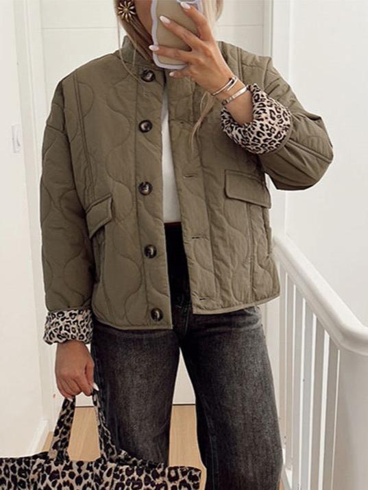 Nika | Frakke med Leopardprint For