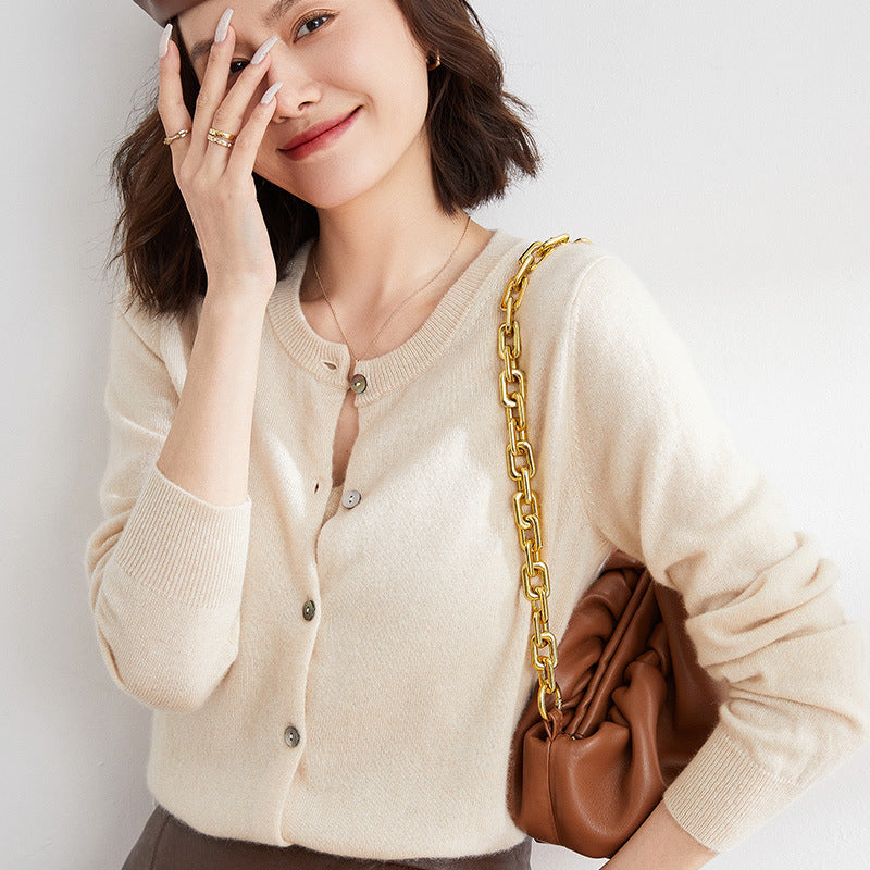 Jade | strikket cardigan med lange ærmer