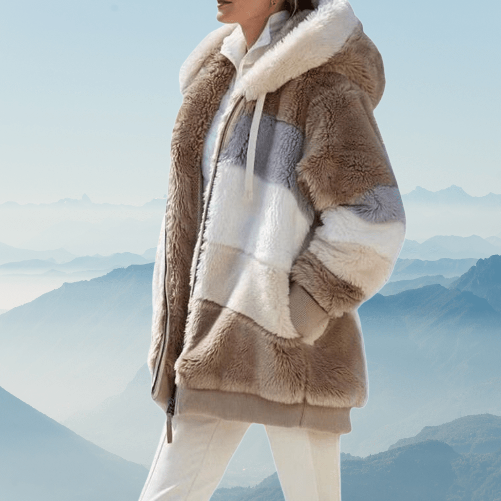 Ingeborg – Varm Fleecejakke i Overstørrelse