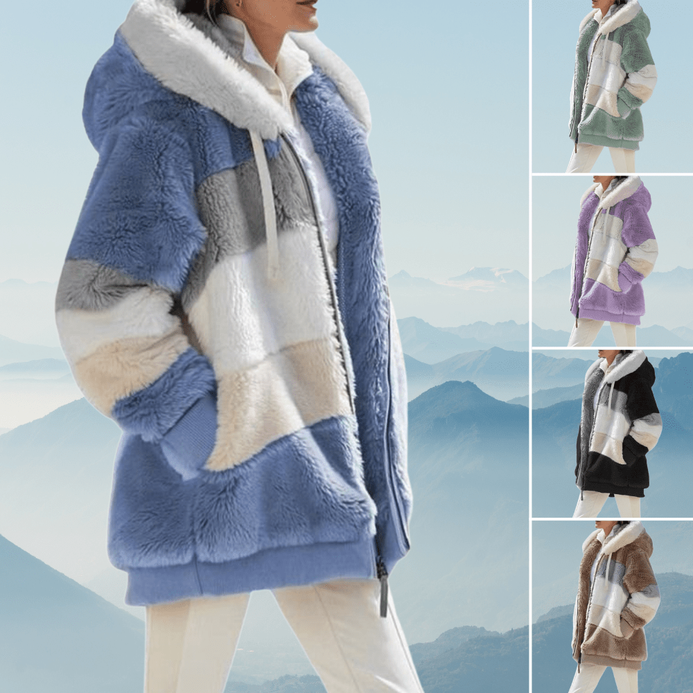 Ingeborg – Varm Fleecejakke i Overstørrelse